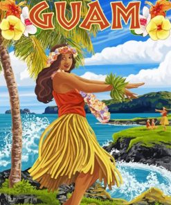 Guam Poster Paint By Number