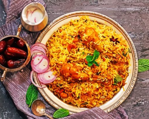 Indian Pilau Rice Paint By Numbers