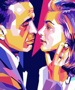 Lauren Bacall And Humphrey Bogart Pop Art Paint By Number