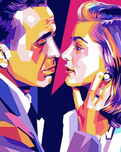 Lauren Bacall And Humphrey Bogart Pop Art Paint By Number