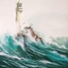 Lighthouse Crashing Waves Art Paint By Number