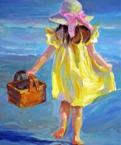 Little Girl In Yellow Dress Paint By Number