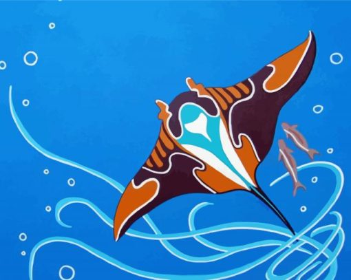 Mantaray Fish Paint By Numbers