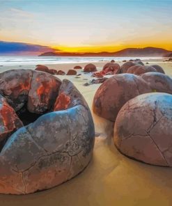 Moeraki Boulders Paint By Number