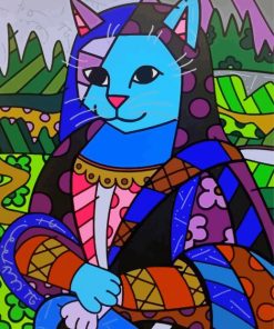 Mona Lisa Romero Britto Cat Paint By Numbers