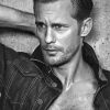 Monochrome Handsome Alexander Skarsgard Paint By Numbers