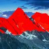 Mountains Red Sunset Paint By Number