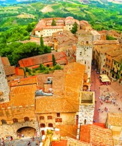 Old Buildings San Gimignano Paint By Numbers