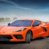 Orange Chevy Corvette Stingray Paint By Number