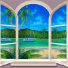 Paradise Window Beach Paint By Numbers