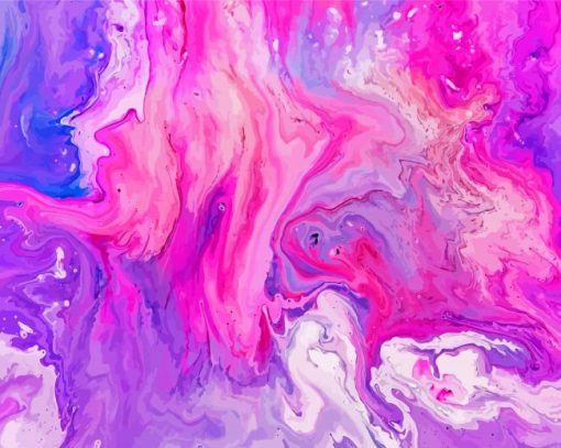 Pink Watercoloring Paint By Numbers