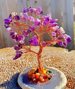 Purple Crystal Tree Paint By Number