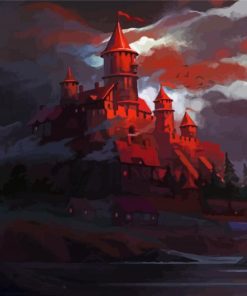 Red Castle Paint By Number