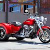 red Three Wheeler Harley Davidson Trike Paint By Numbers