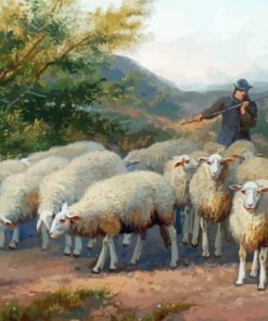 Sheep Farmer Paint By Number