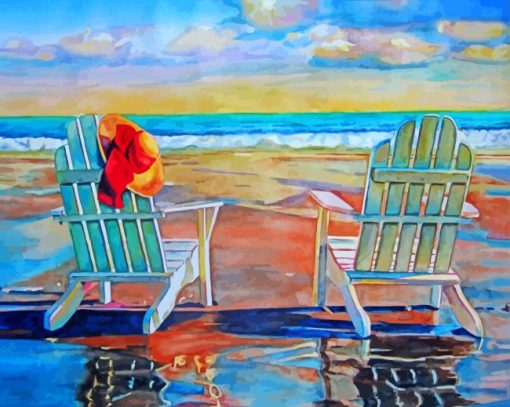 Summer Deck Chairs Art Paint By Numbers