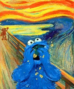 The Scream Cookie Monster Paint By Number