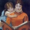 Vintage Mother Reading To Her Daughter Paint By Numbers