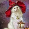 White Witch Cat Paint By Numbers