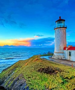 Winter Sunset At The North Head Lighthouse Paint By Numbers