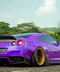 2018 Nissan GTR Dark Purple Car Paint By Number