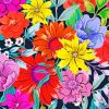 Abstract Colorful Flowers Paint By Number