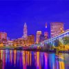 Aesthetic Downtown Cleveland At Night Paint By Numbers