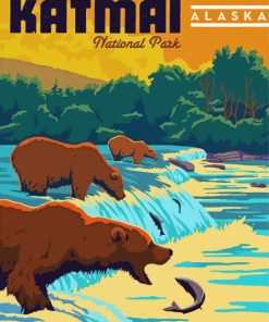 Alaska National Park Illustration Paint By Numbers