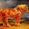 Brown Draft Horse Paint By Numbers