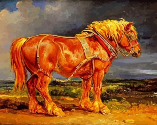 Brown Draft Horse Paint By Numbers