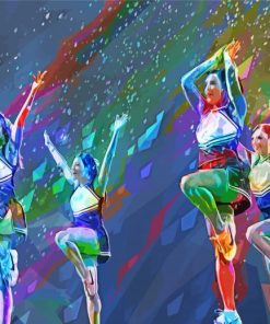 Cheerleaders Pop Art Paint By Numbers