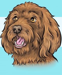 Chocolate Cockapoo Art Paint By Numbers