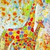 Colorful Giraffe And Baby Art Paint By Numbers