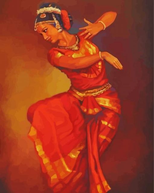 Dancing Indian Woman Art Paint By Numbers