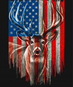 Deer Flag Paint By Numbers