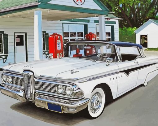 Edsel Ford Car Art Paint By Numbers