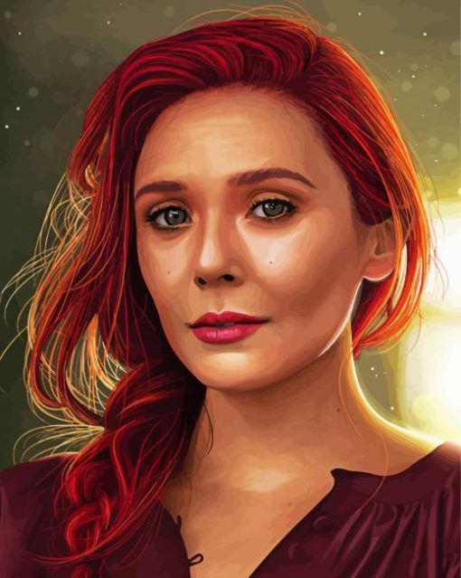 Elizabeth Olsen Art Paint By Numbers