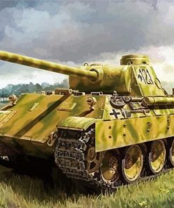 German Tank Art Paint By Numbers