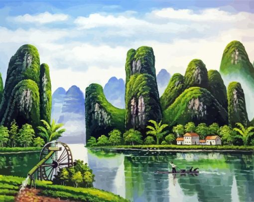 Guilin Landscape Art Paint By Numbers