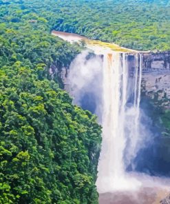 Guyana Falls Landscape Paint By Number