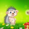 Hedgehog Dandelion Paint By Numbers