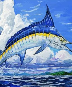 Jumping Marlin Fish Paint By Number