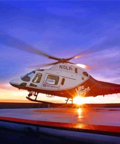 Lifeflight At Sunset Paint By Number