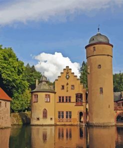 Mespelbrunn Castle Aschaffenburg Paint By Numbers