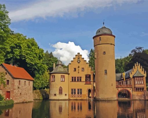 Mespelbrunn Castle Aschaffenburg Paint By Numbers