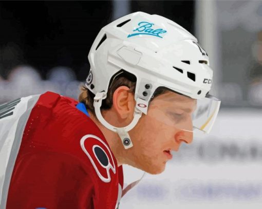 Nathan MacKinnon Side Profile Paint By Number