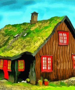 Norwegian Cabin Paint By Numbers