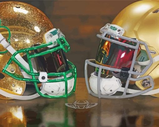 Notre Dame Helmets Paint By Numbers