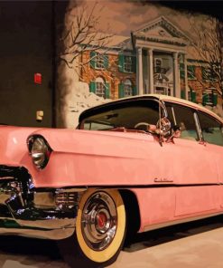 Pink Cadillac Car Paint By Numbers