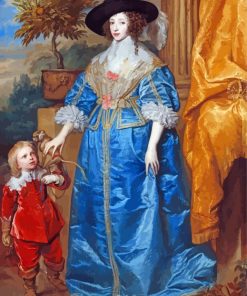 Queen Henriette Marie And Her Dwarf Sir Jeffery Hudson By Antoine Van Dyck Paint By Numbers